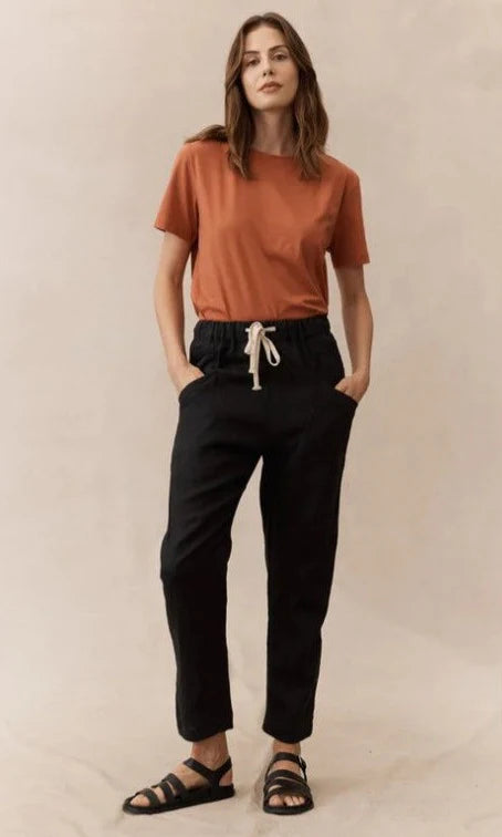 Luxe Linen Pant - Black