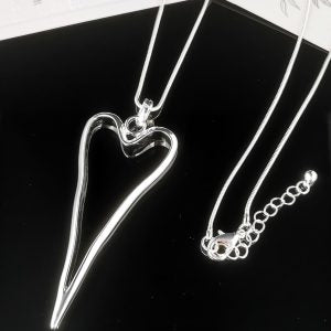 Florence Heart Necklace - Silver