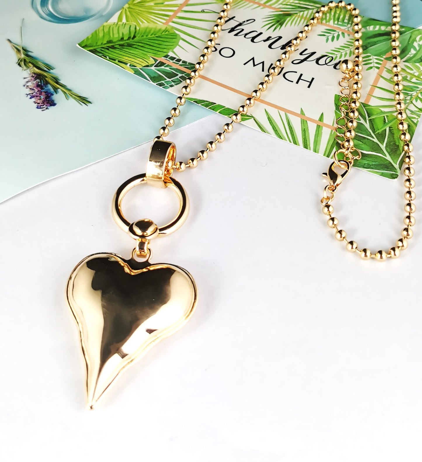 Paris Heart Necklace- Yellow Gold