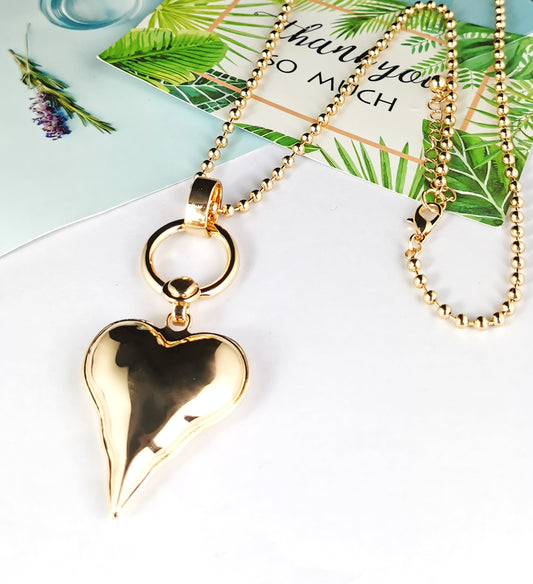 Paris Heart Necklace- Yellow Gold
