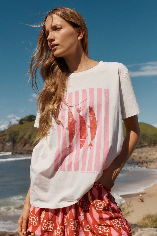 Ellia Crew Tee- White