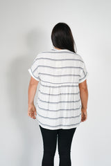 Suzi Shirt- White stripe
