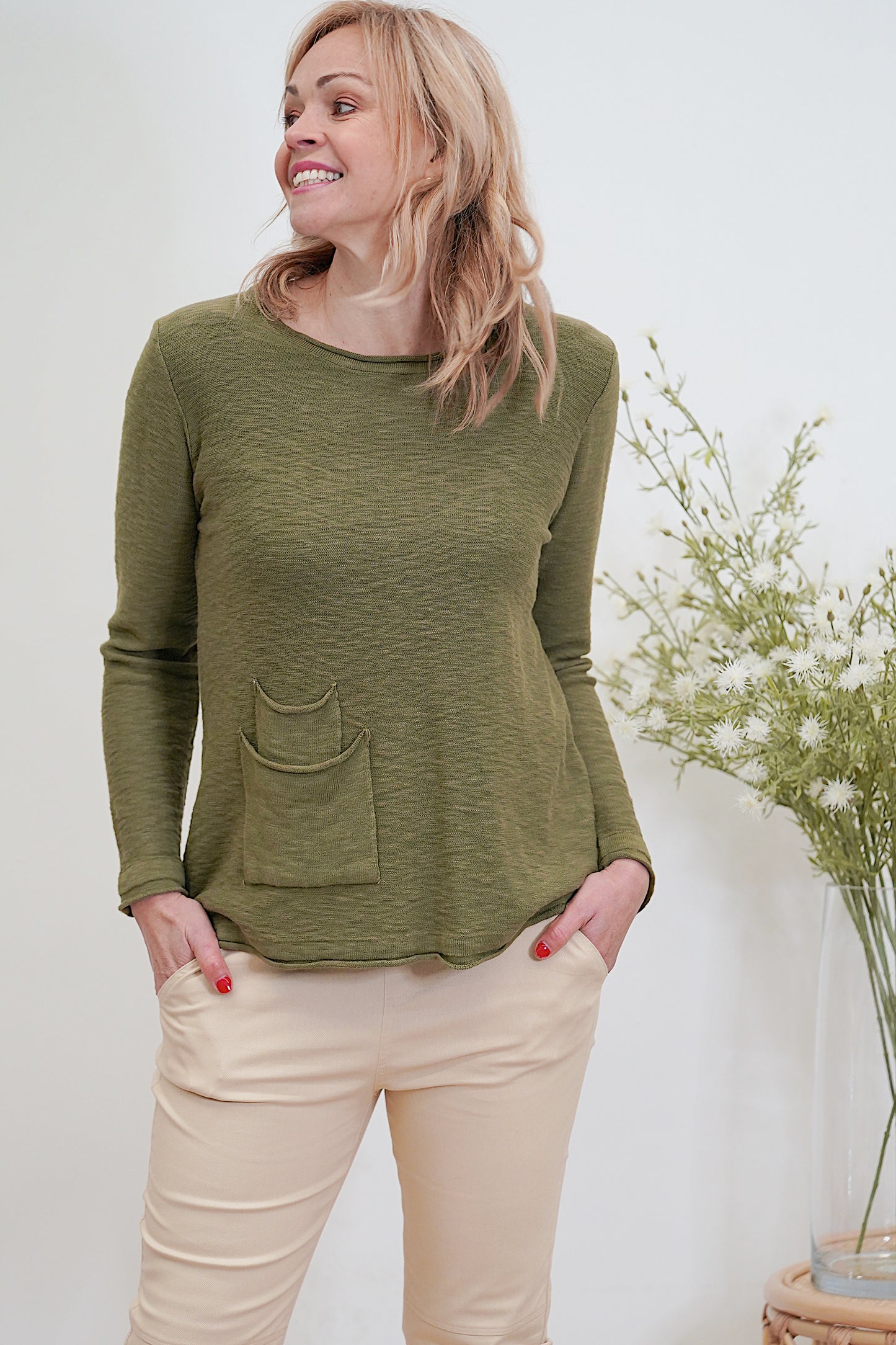 Double Pocket Knit - Khaki