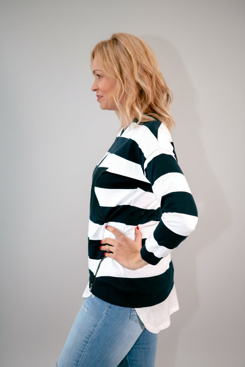 Distant Star Crew- Navy/White Stripe