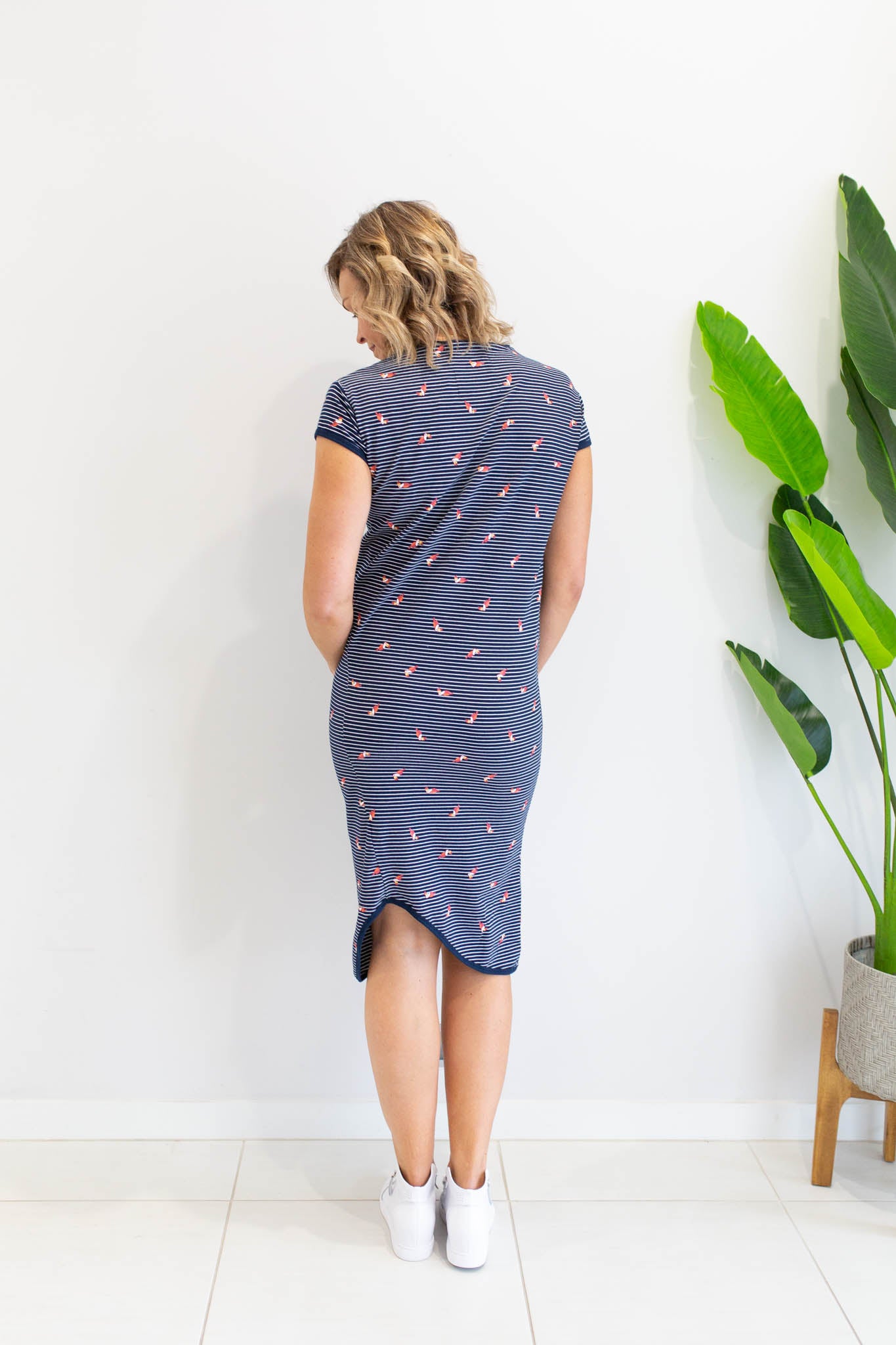 Toocan Dress- Navy Stripe