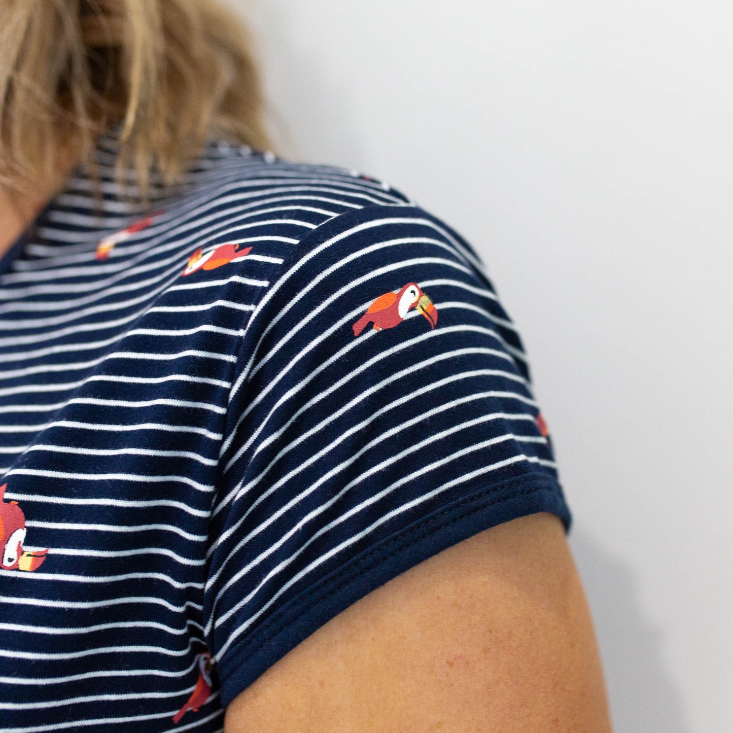 Toocan Dress- Navy Stripe