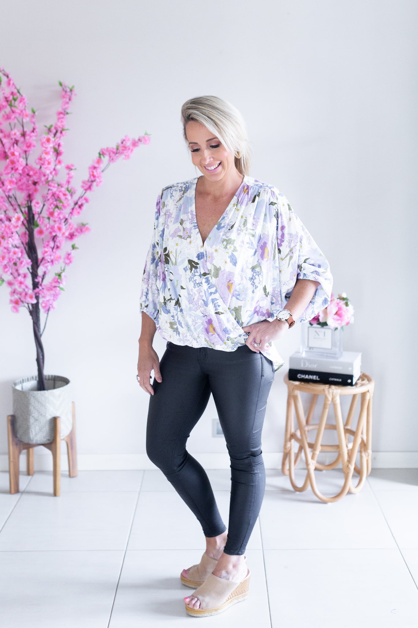 Phoebe Drape V-Neck Shirt