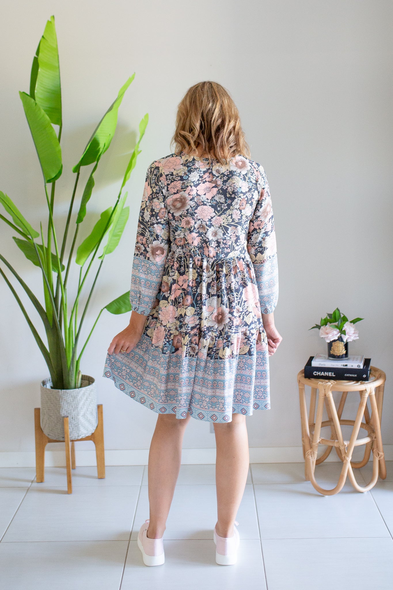 Autumn Blossom Short Dress