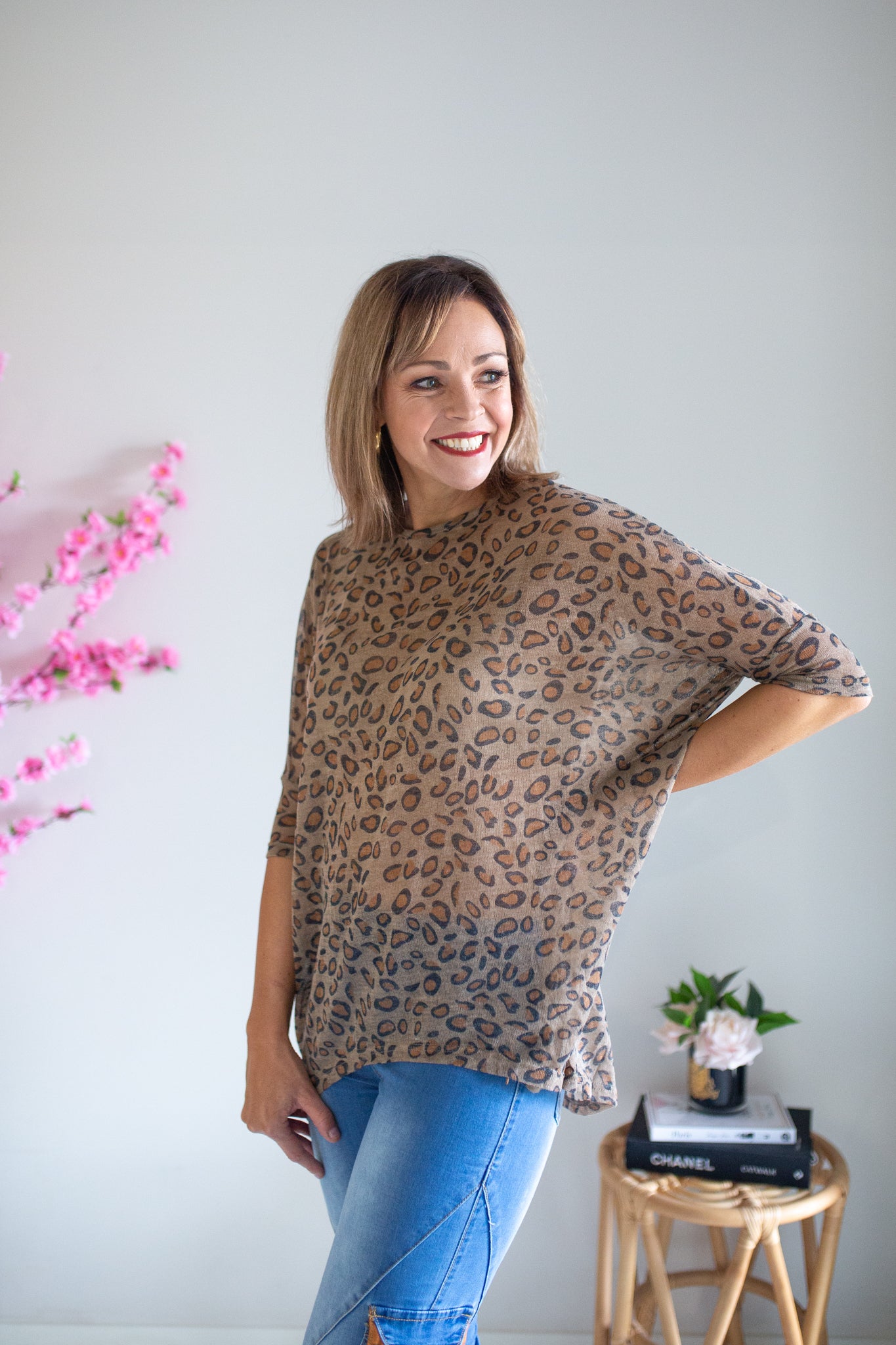 Lightweight Leopard Top