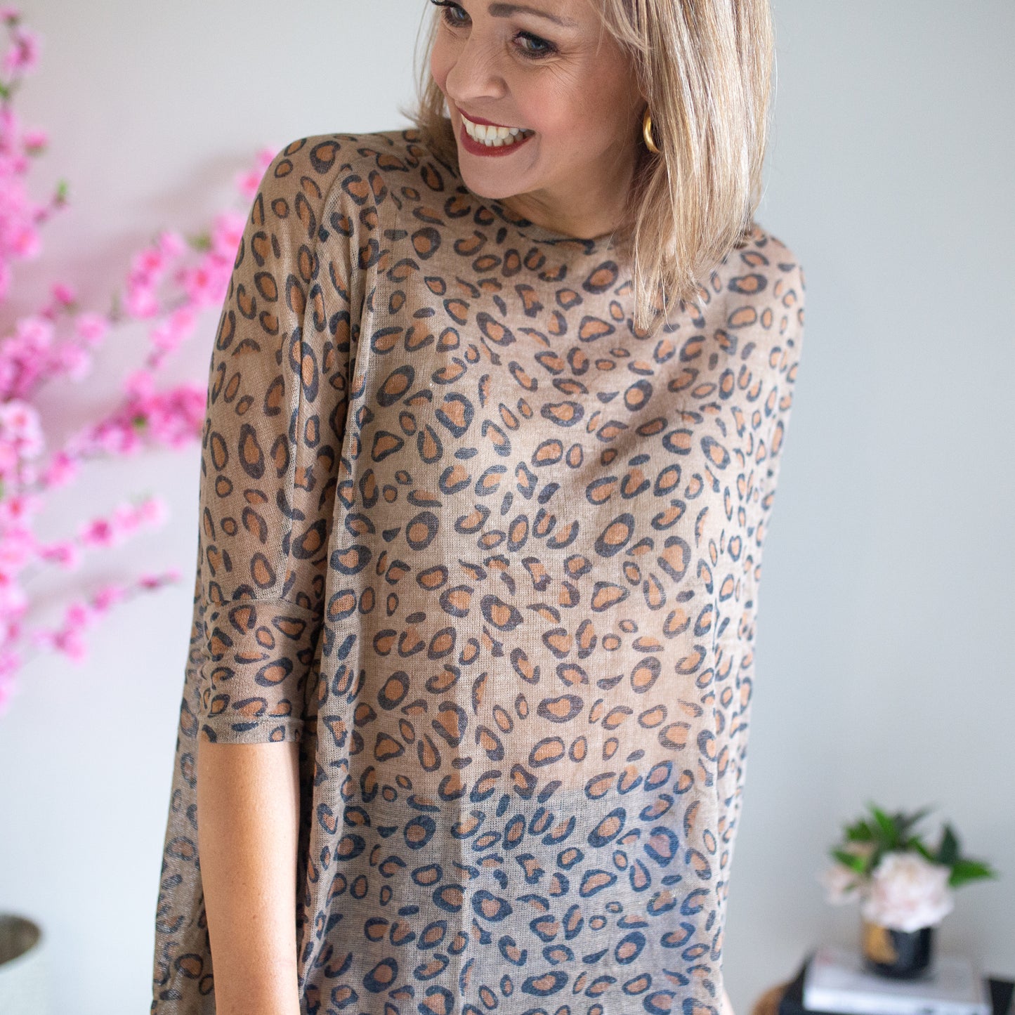Lightweight Leopard Top