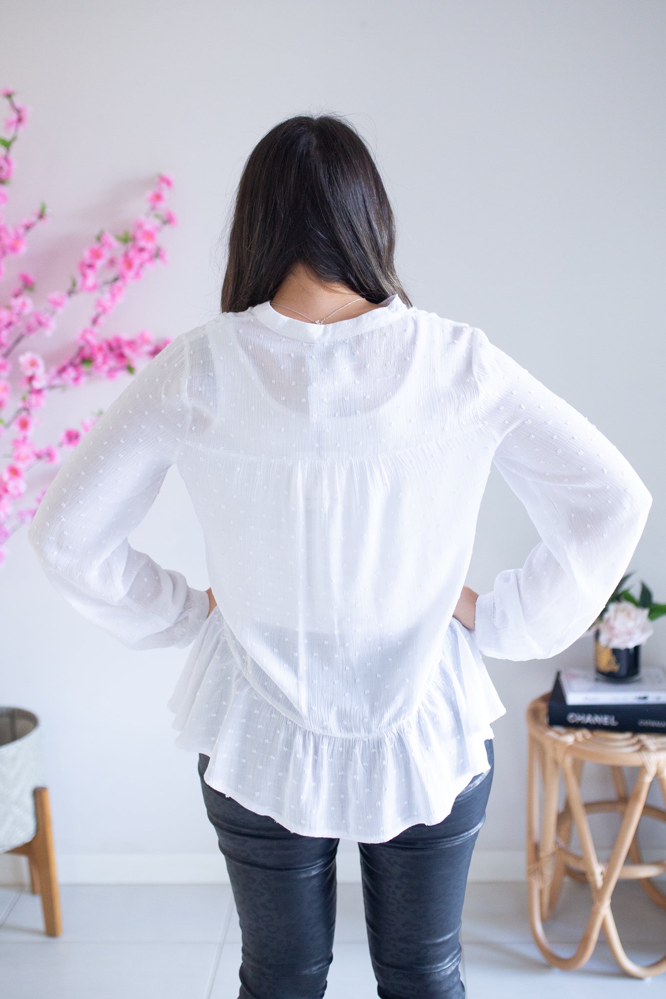Polly Frill Shirt - White