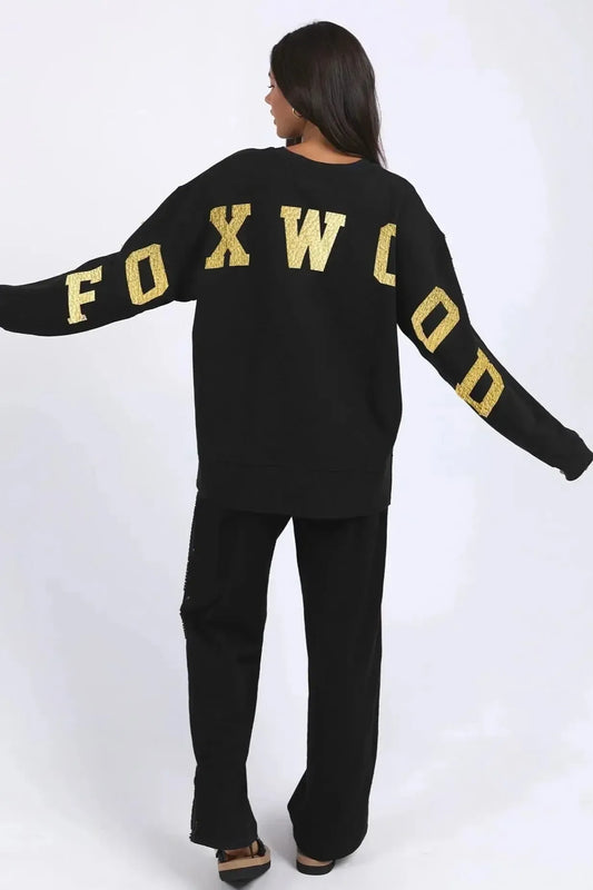 Interval Crew- Black with Gold