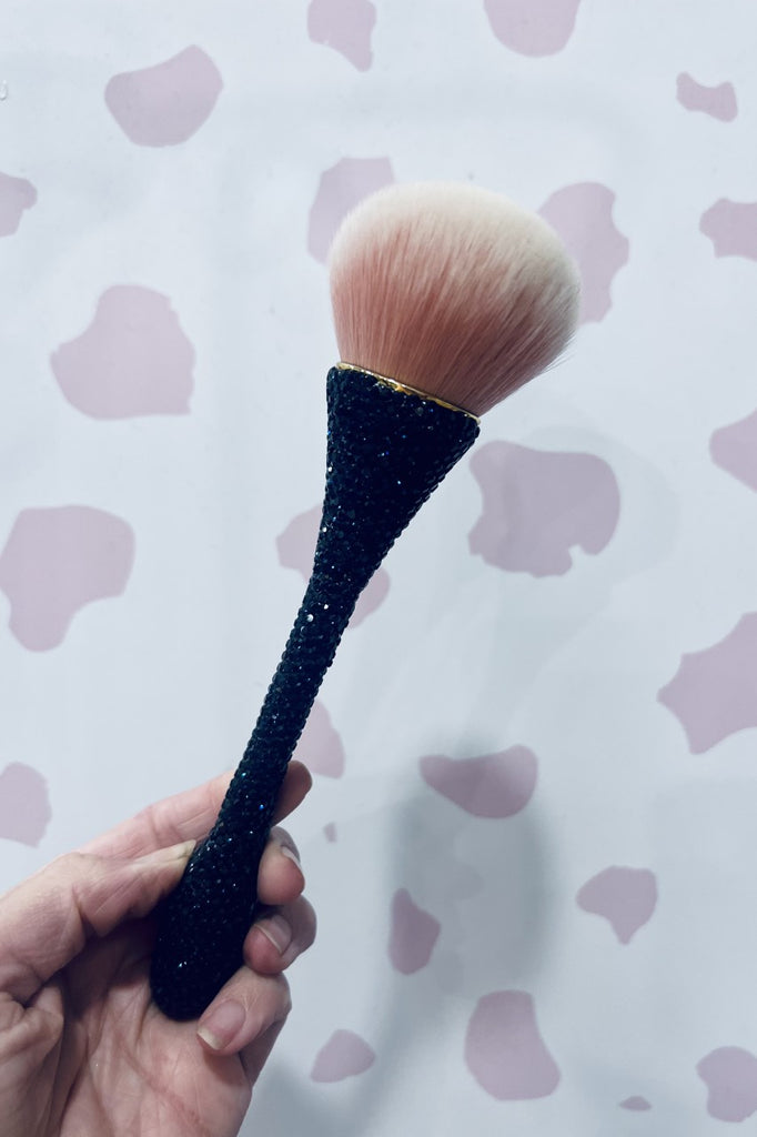 Crystal Bling Large Make-Up Brush- Navy