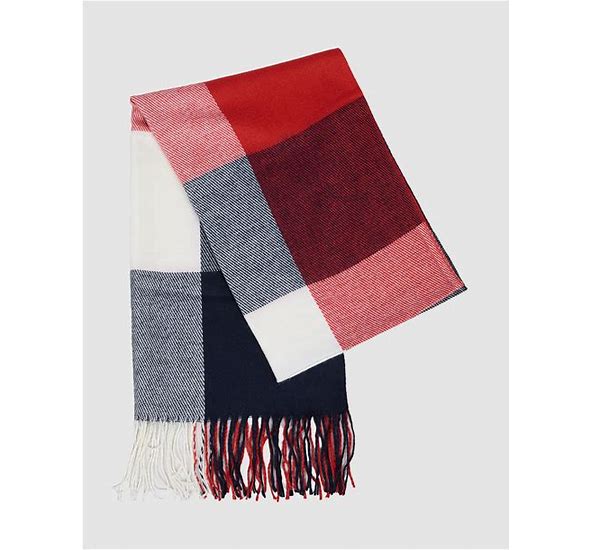 Celeste Check Scarf - Red