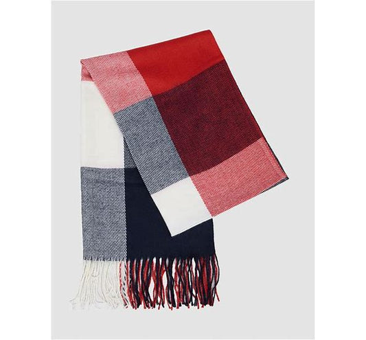 Celeste Check Scarf - Red