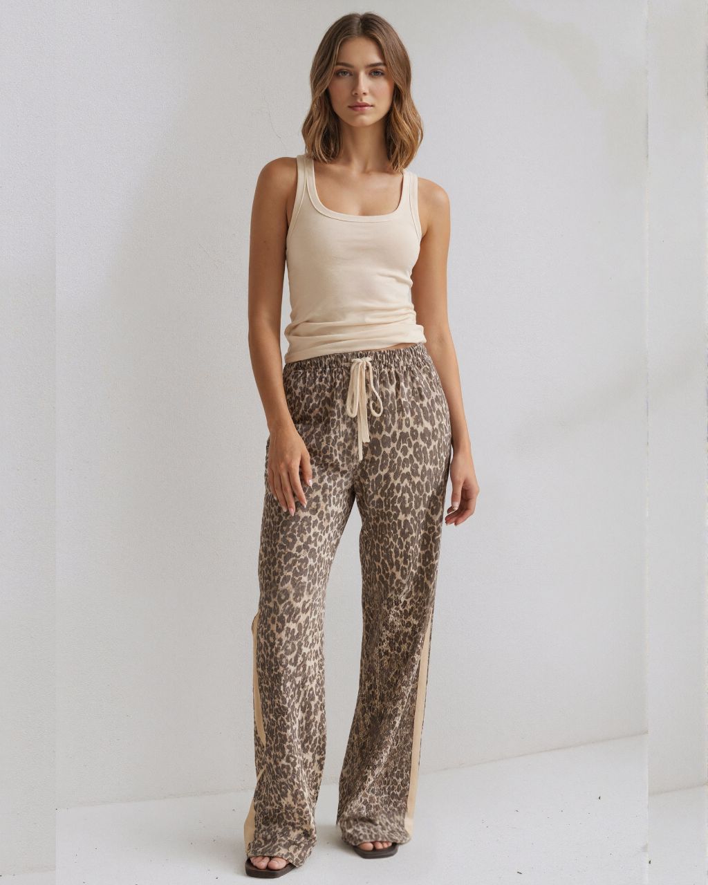 Leopard Racer Jean - Brown