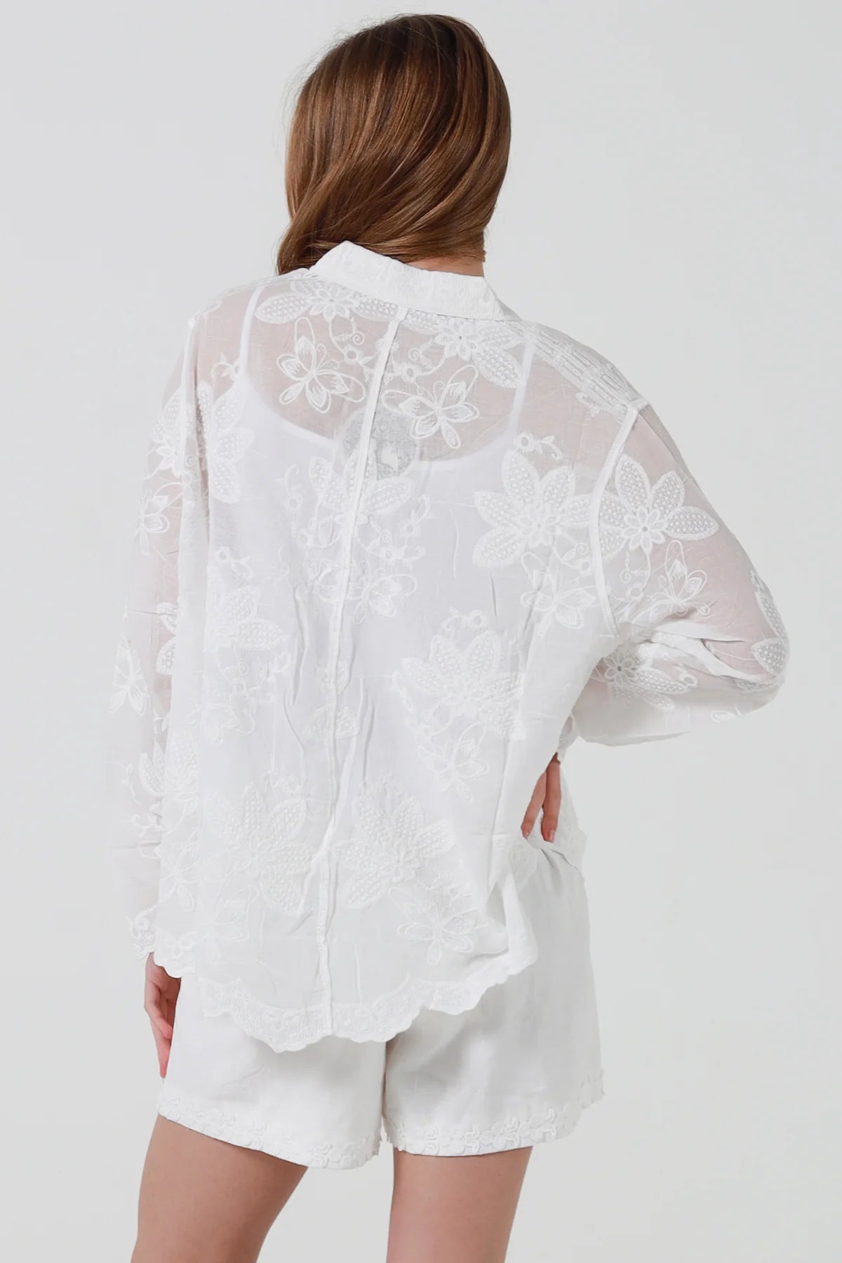 Flower Me Shirt- White