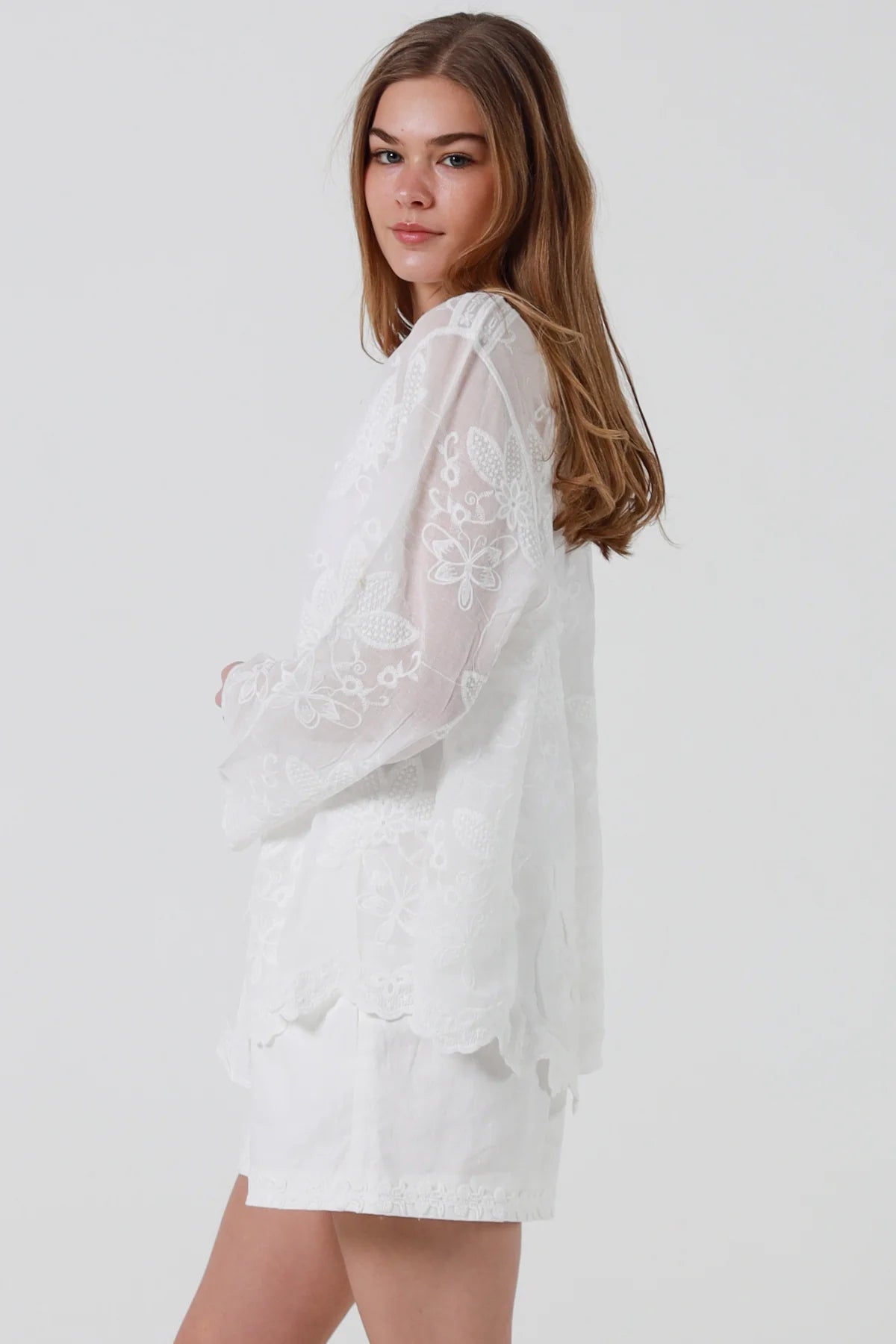 Flower Me Shirt- White