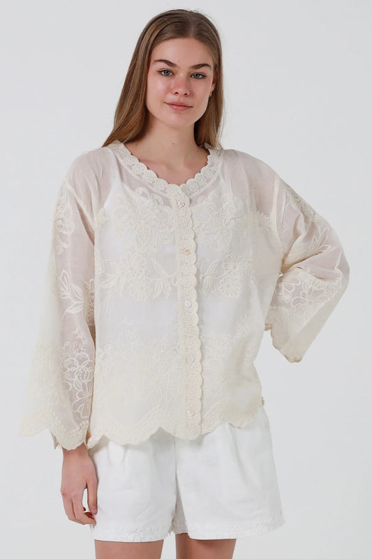Willow Grace Cardi - Cream