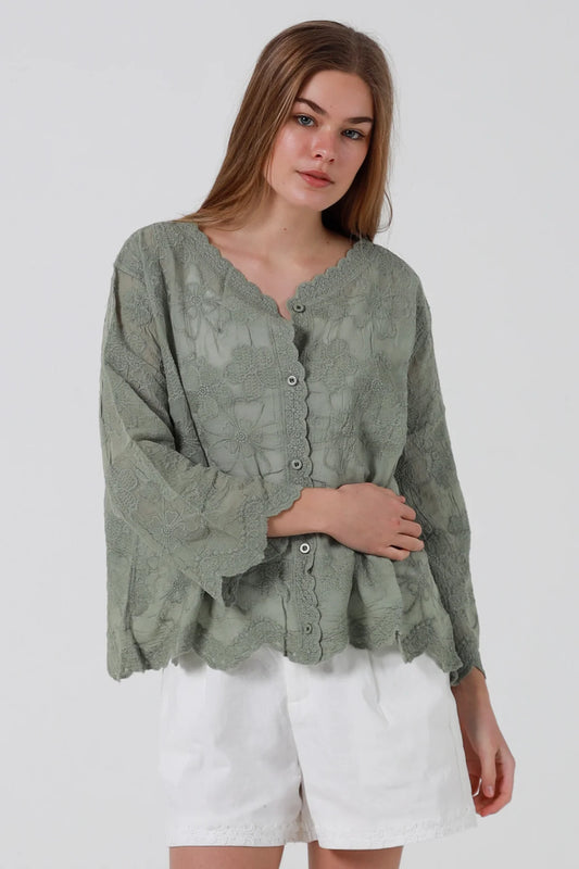 Willow Grace Cardi - Khaki