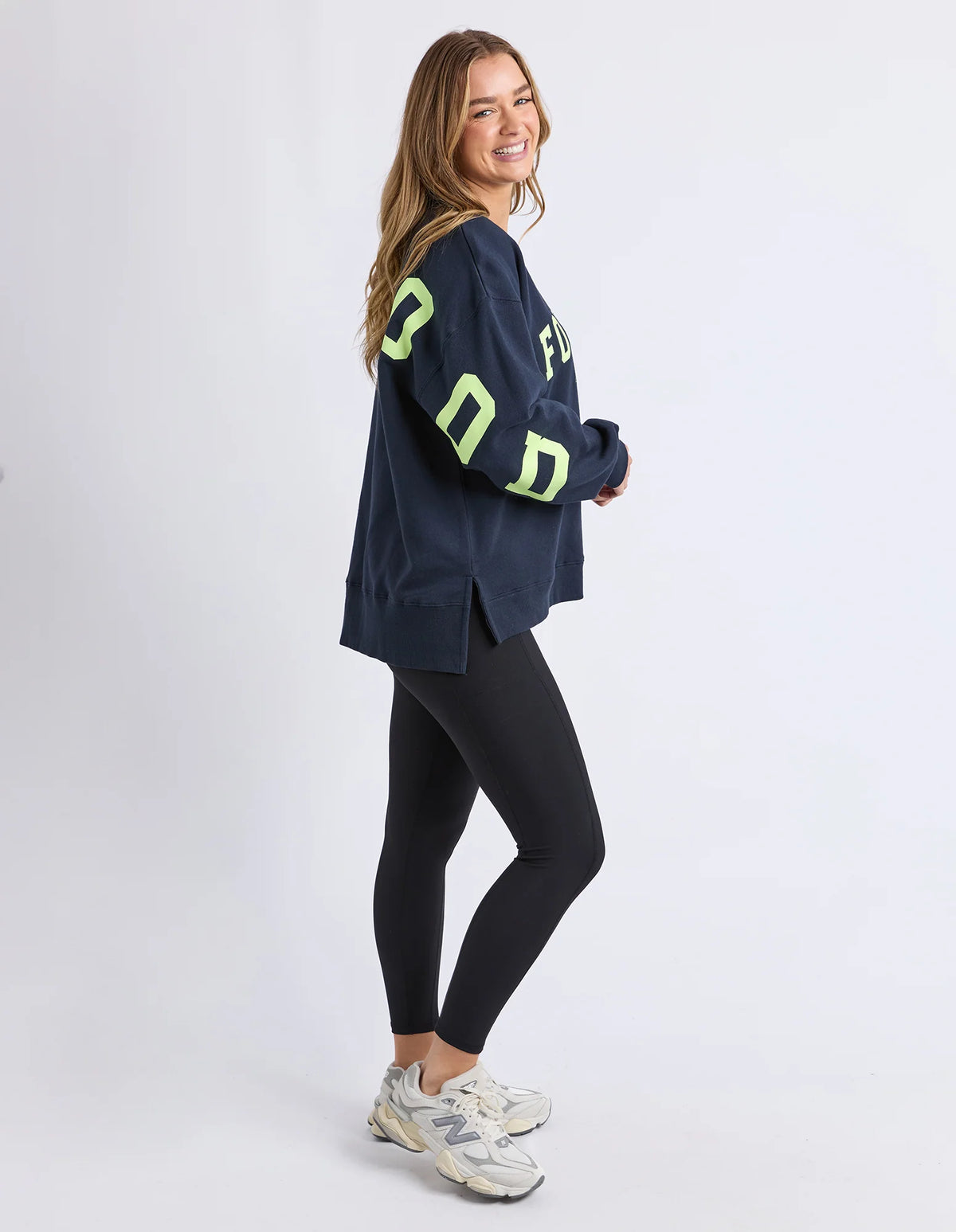 Interval Crew- Navy/Neon Yellow
