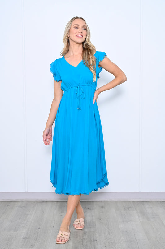 Acacia Dress- Teal Blue