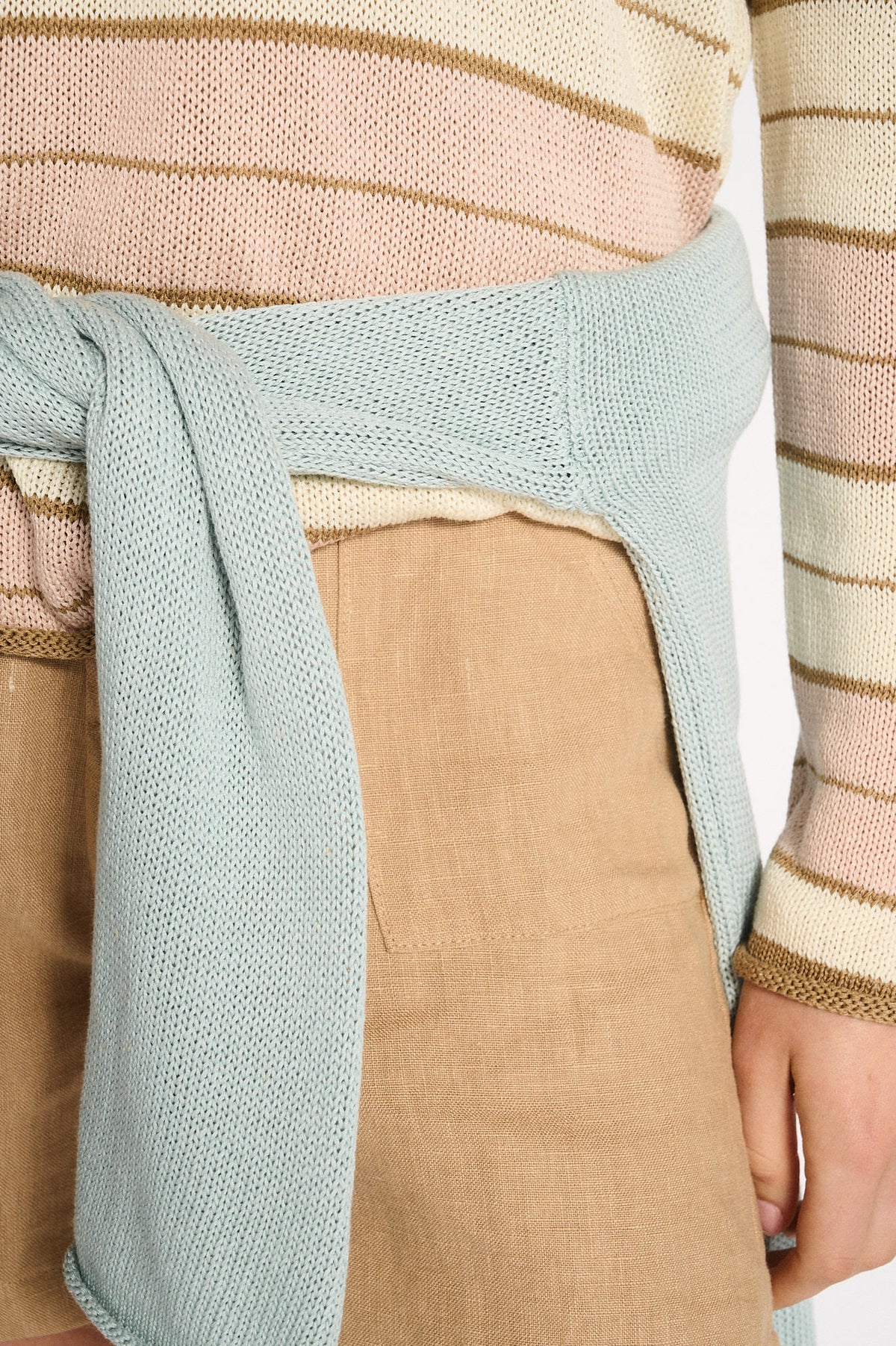 Solene Stripe Knit - Dusty Pink
