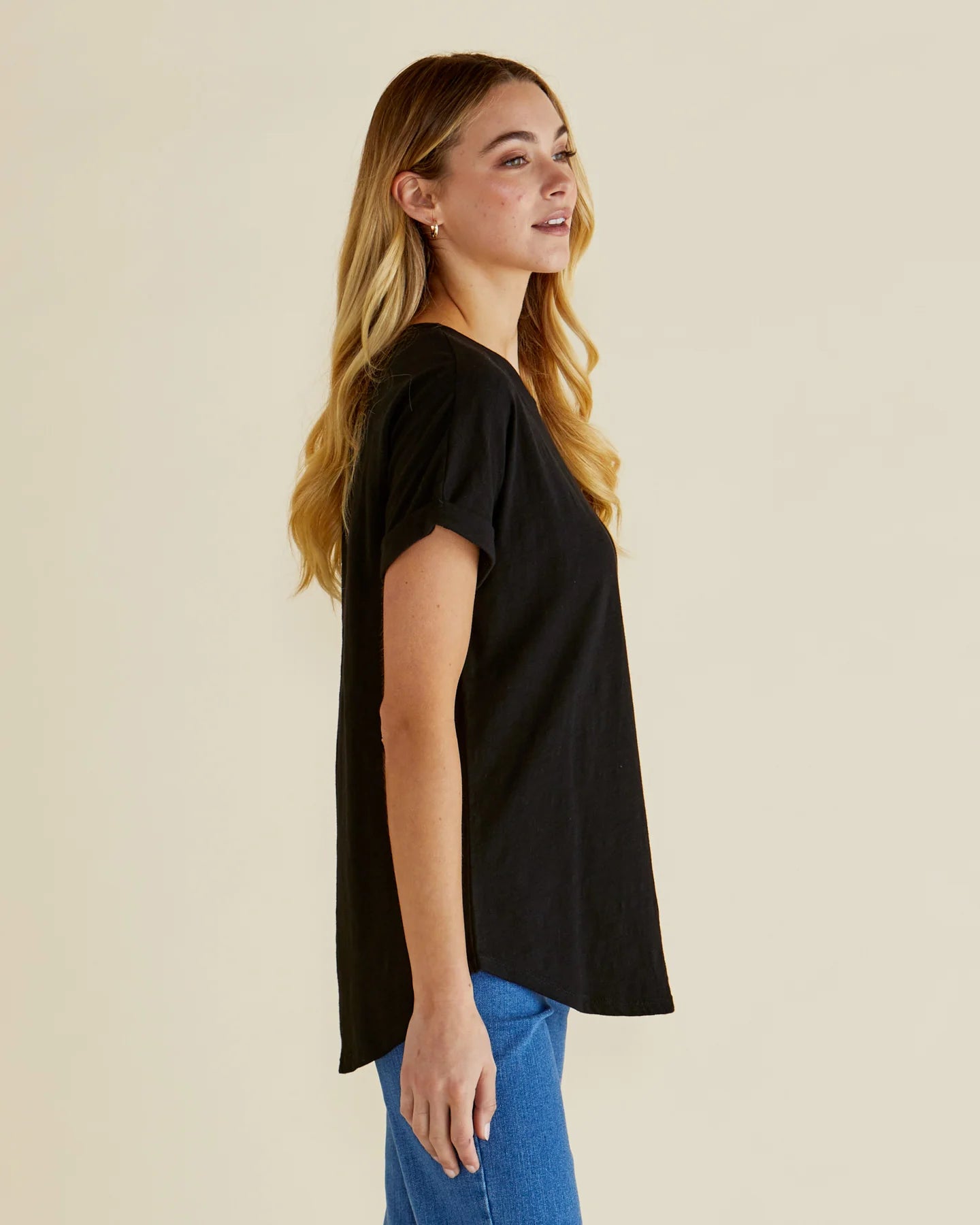 Hailey Short Sleeve Tee- Black