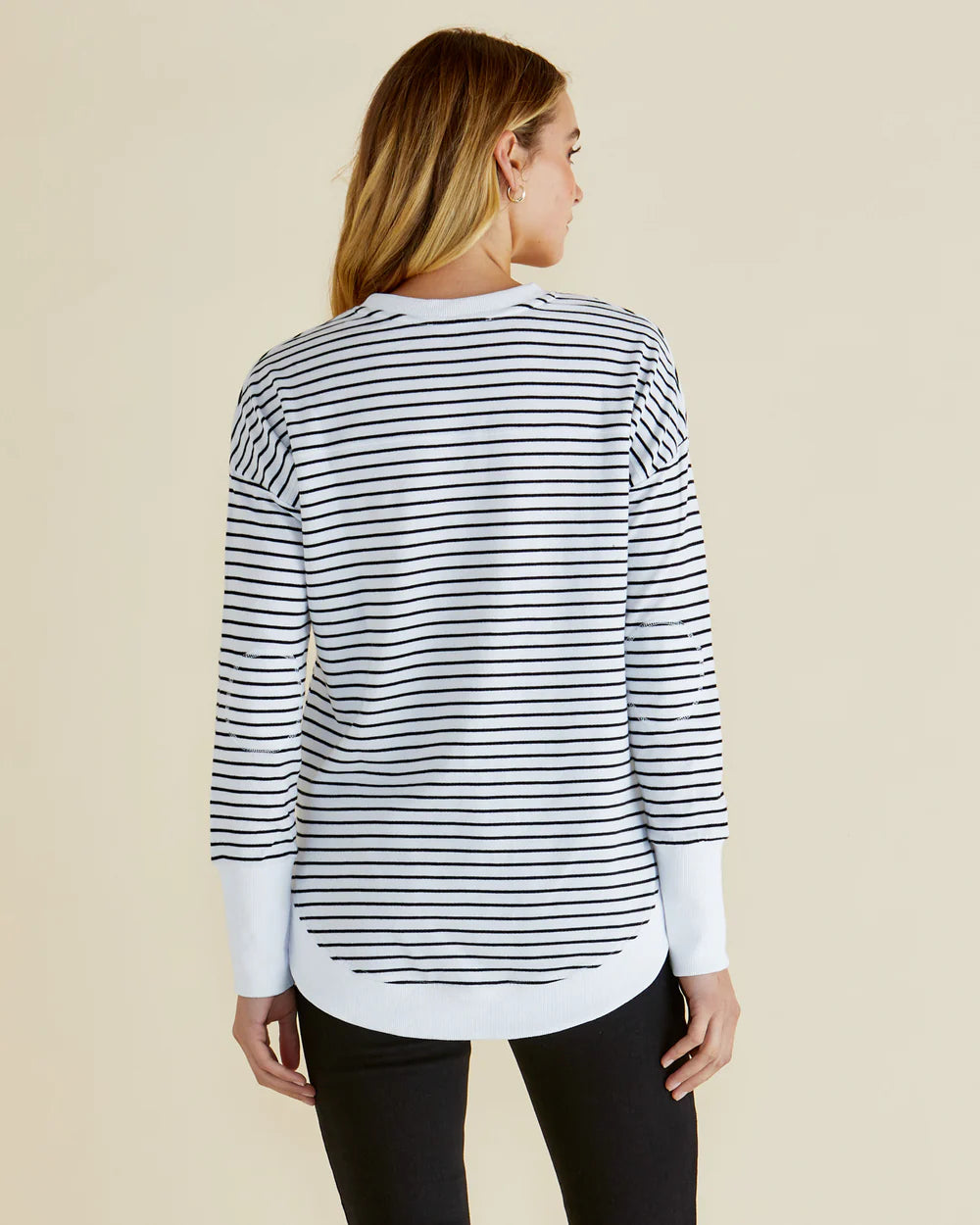 Lucy French Terry Sweat- Stripe