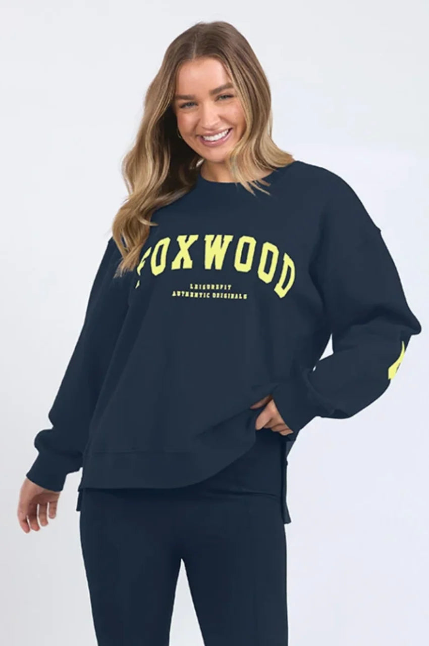 Interval Crew- Navy/Neon Yellow