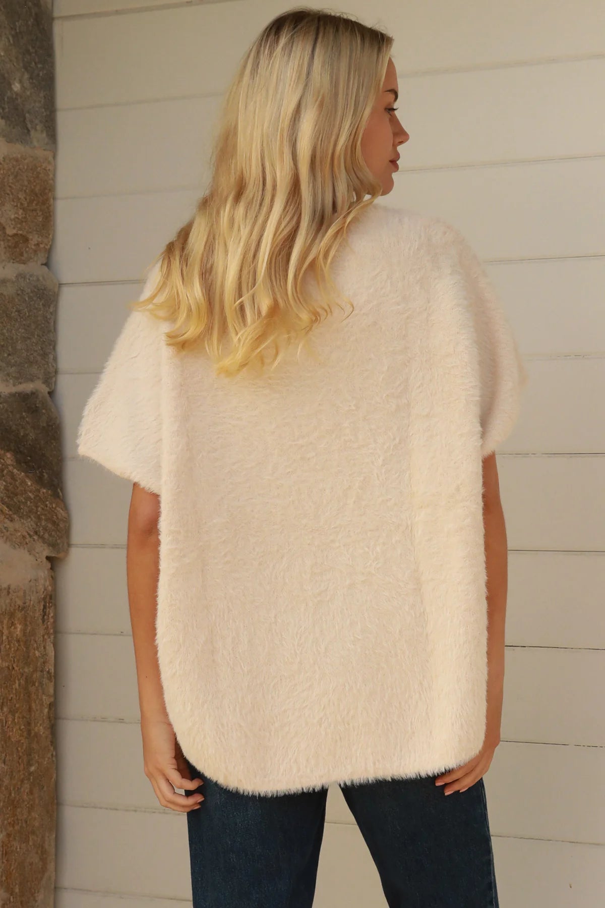 Fluffy vest - Natural Cream