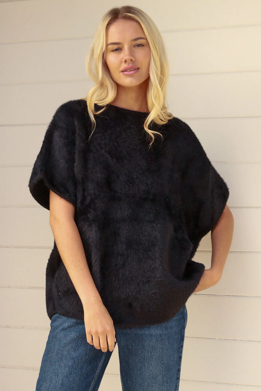 Fluffy vest - Black