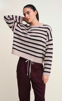Emily Knit - Tan/Choc/Ivory