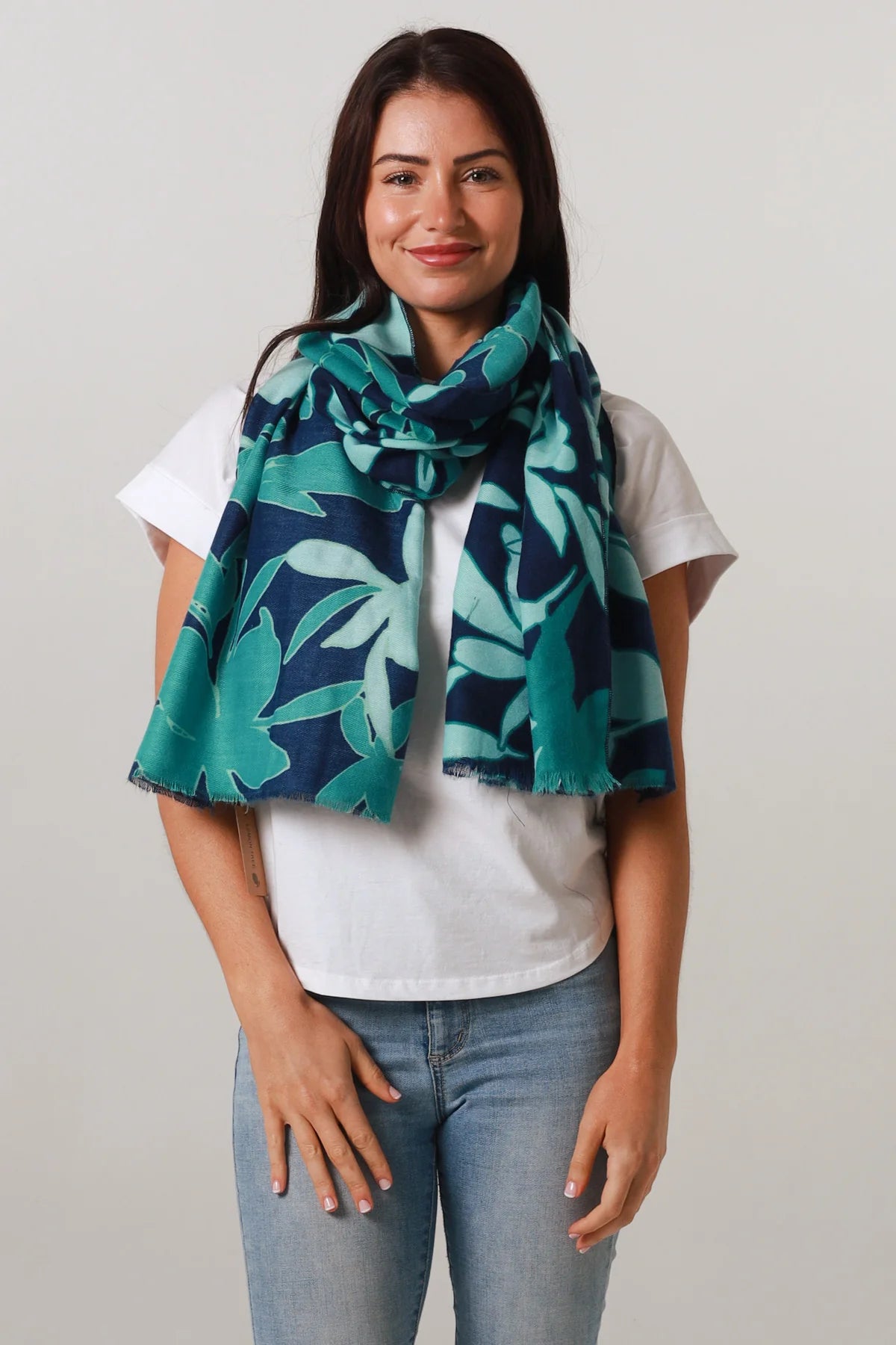 Navy/Green Luscious Scarf