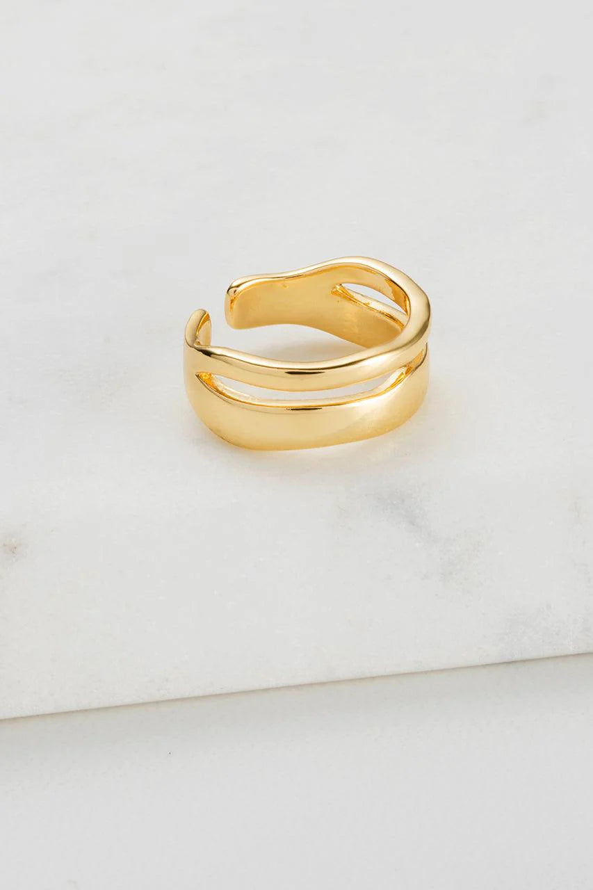 Zafino Double Adjustable Ring- Gold