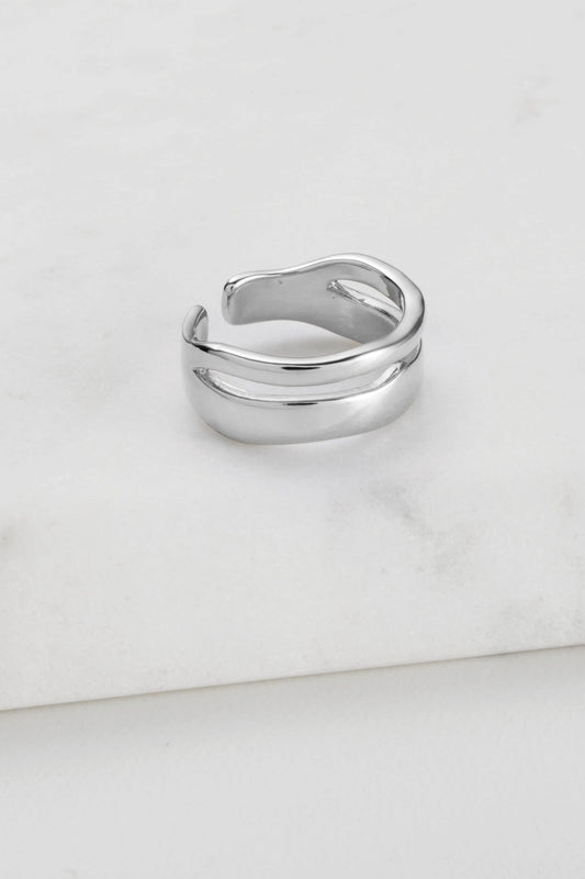 Zafino Double Adjustable Ring- Silver