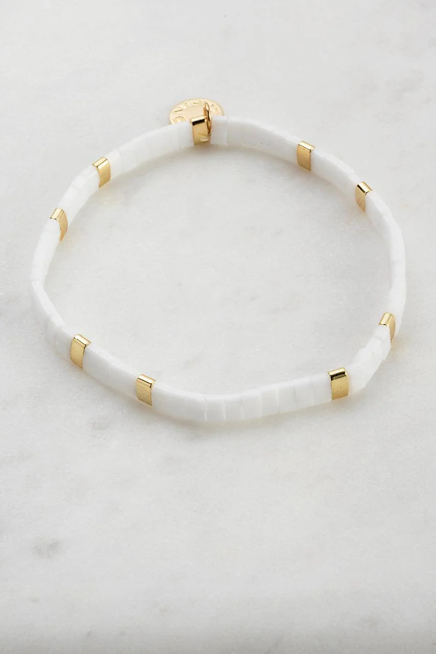 Zafino White Bead Bracelet