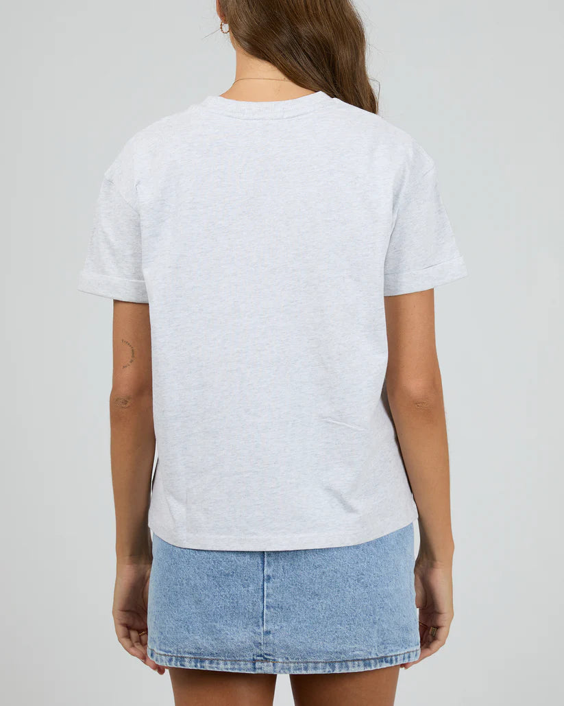 Washed Tee - Snow Marle