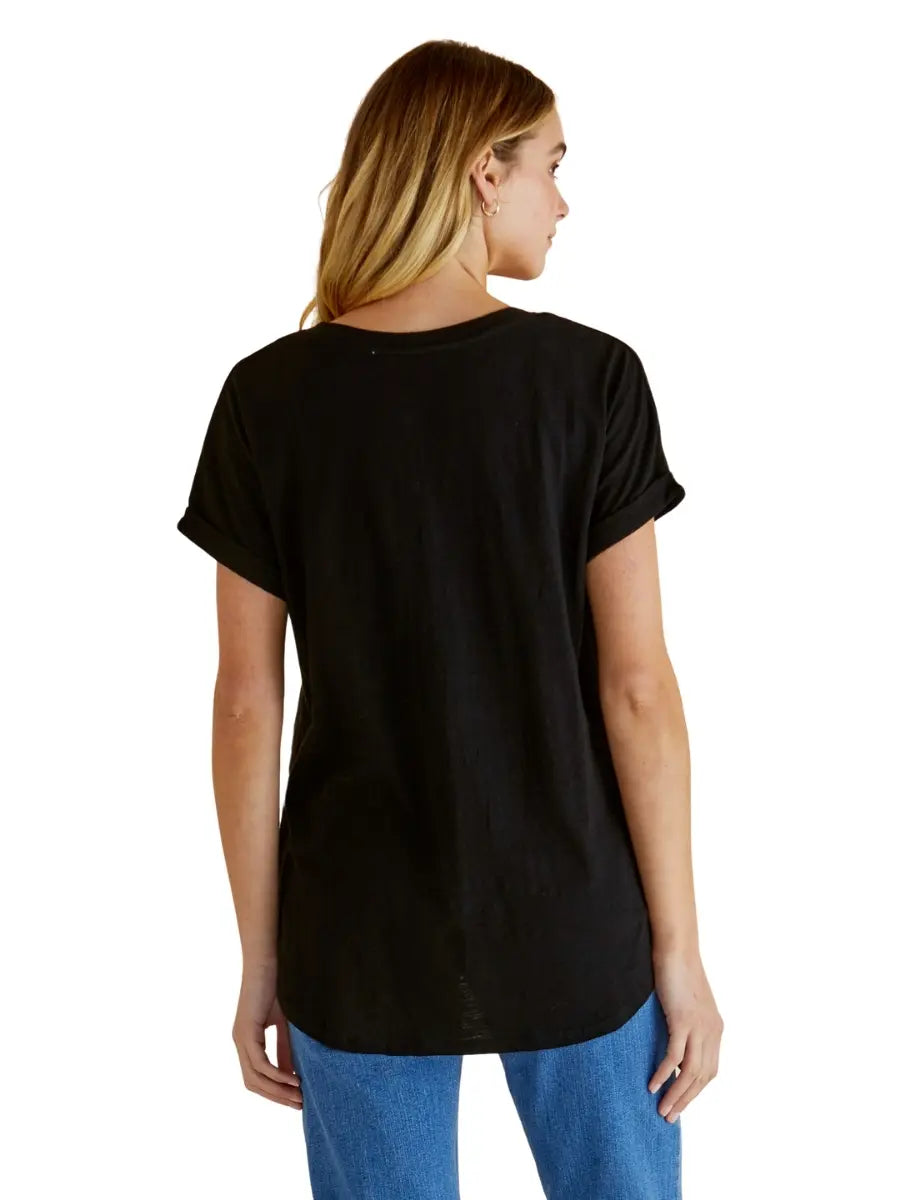 Hailey Short Sleeve Tee- Black