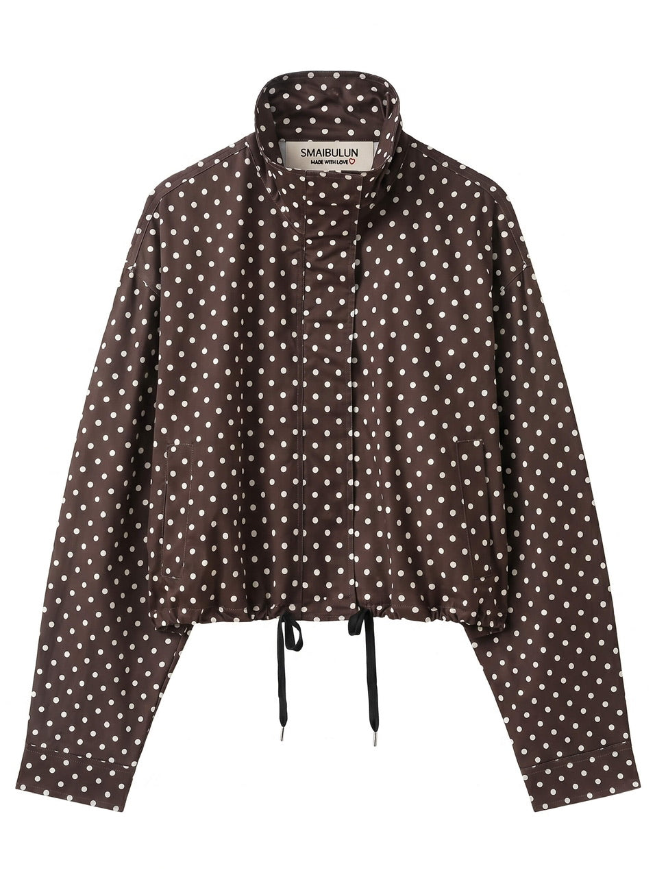 Polka Dot Spray Jacket - Choc