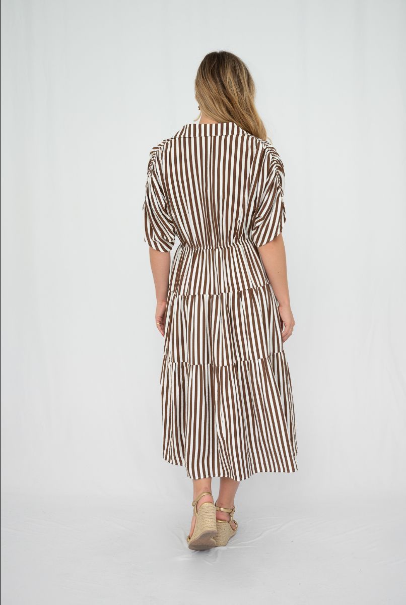 Choc Stripe dress