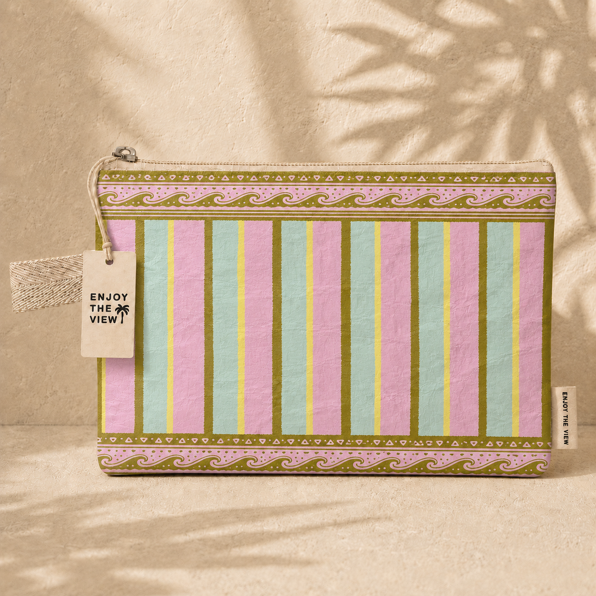 Large Travel Pouch- Lilac/Teal