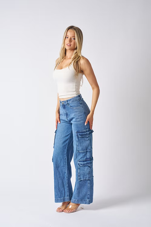 Camilla Cargo Jean- Dark Blue
