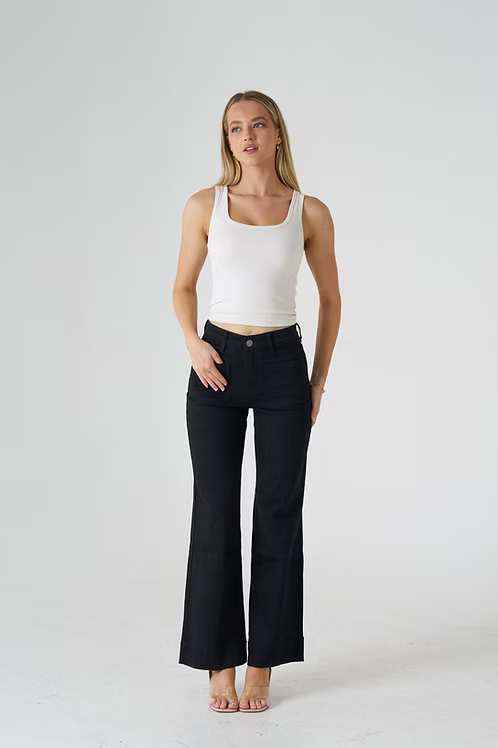 Beccy Stretch Straight Jean - Black
