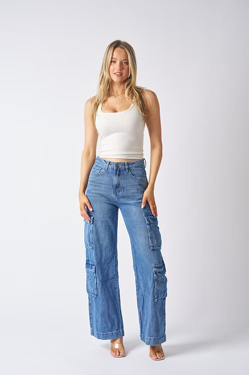Camilla Cargo Jean- Dark Blue