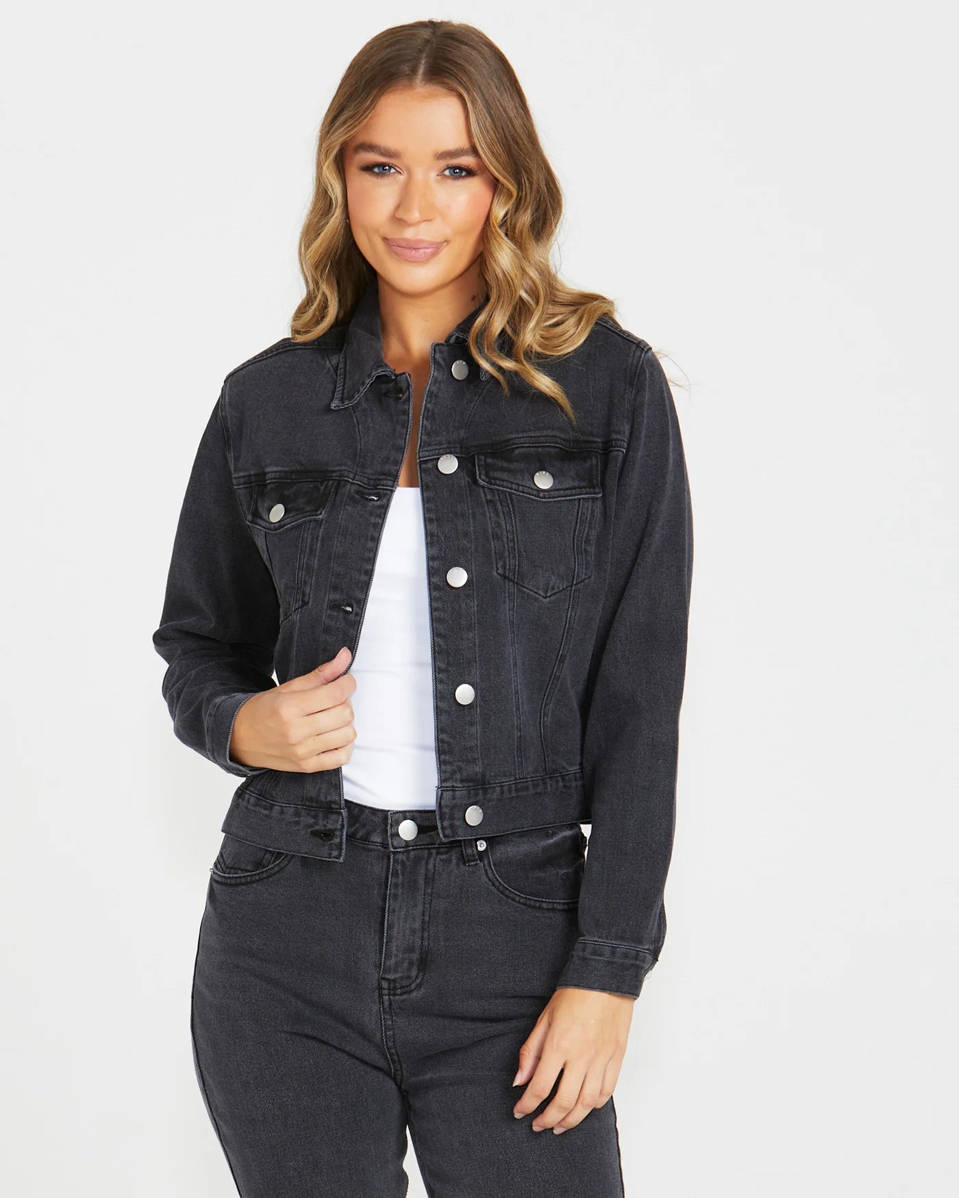 Darcy Denim Jacket - Washed Black