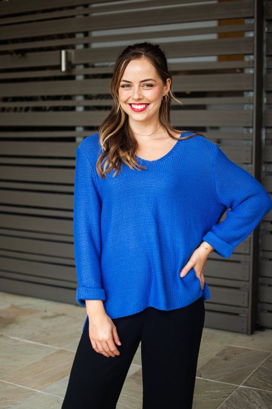 Cindy Knit - Bright Blue