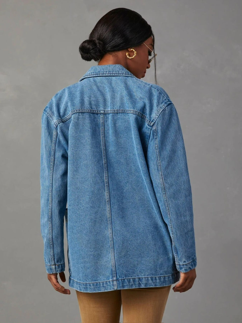 Denim Blazer - Light Blue