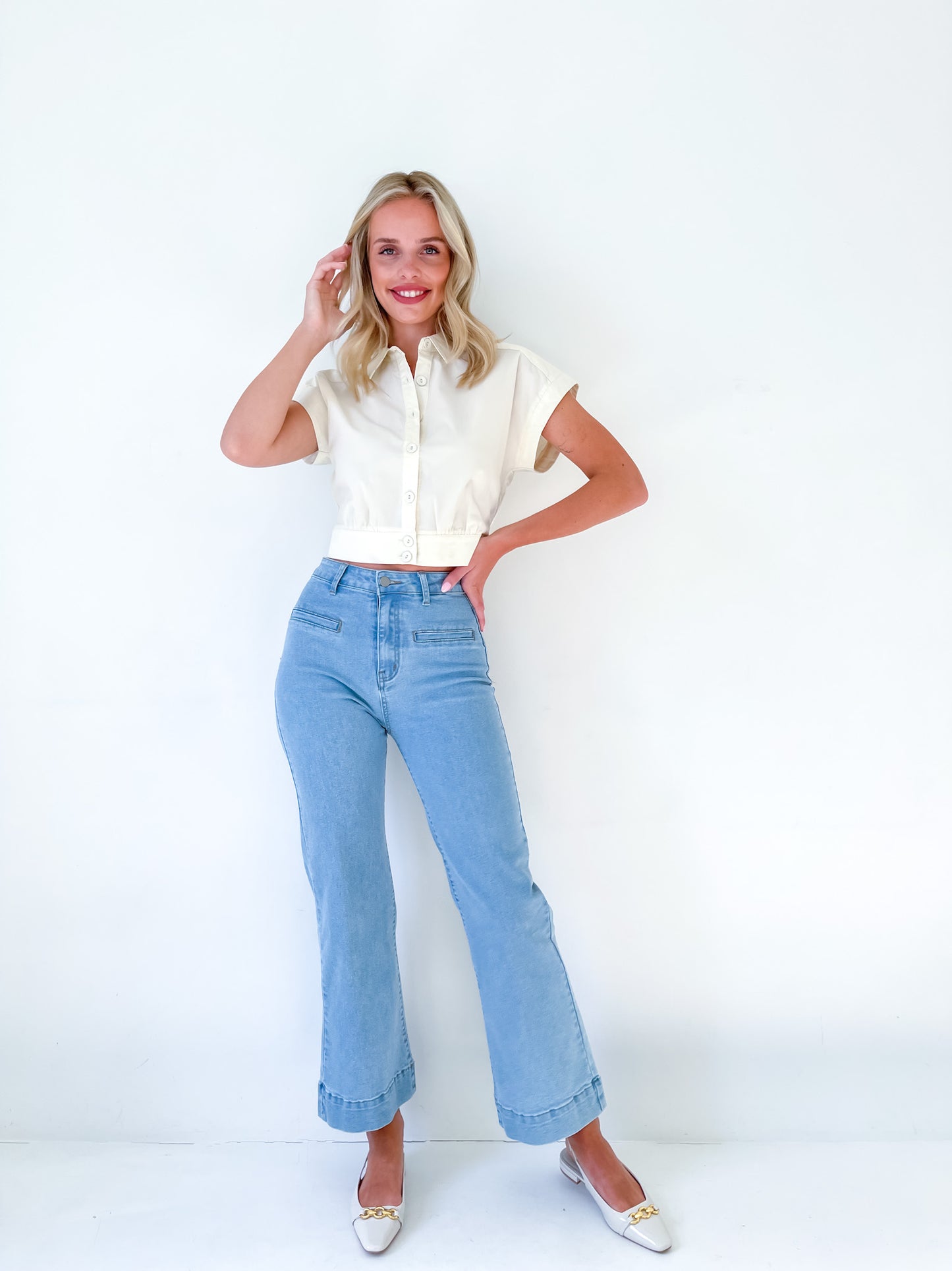 Winston Wide Leg Jean- Blue Wash