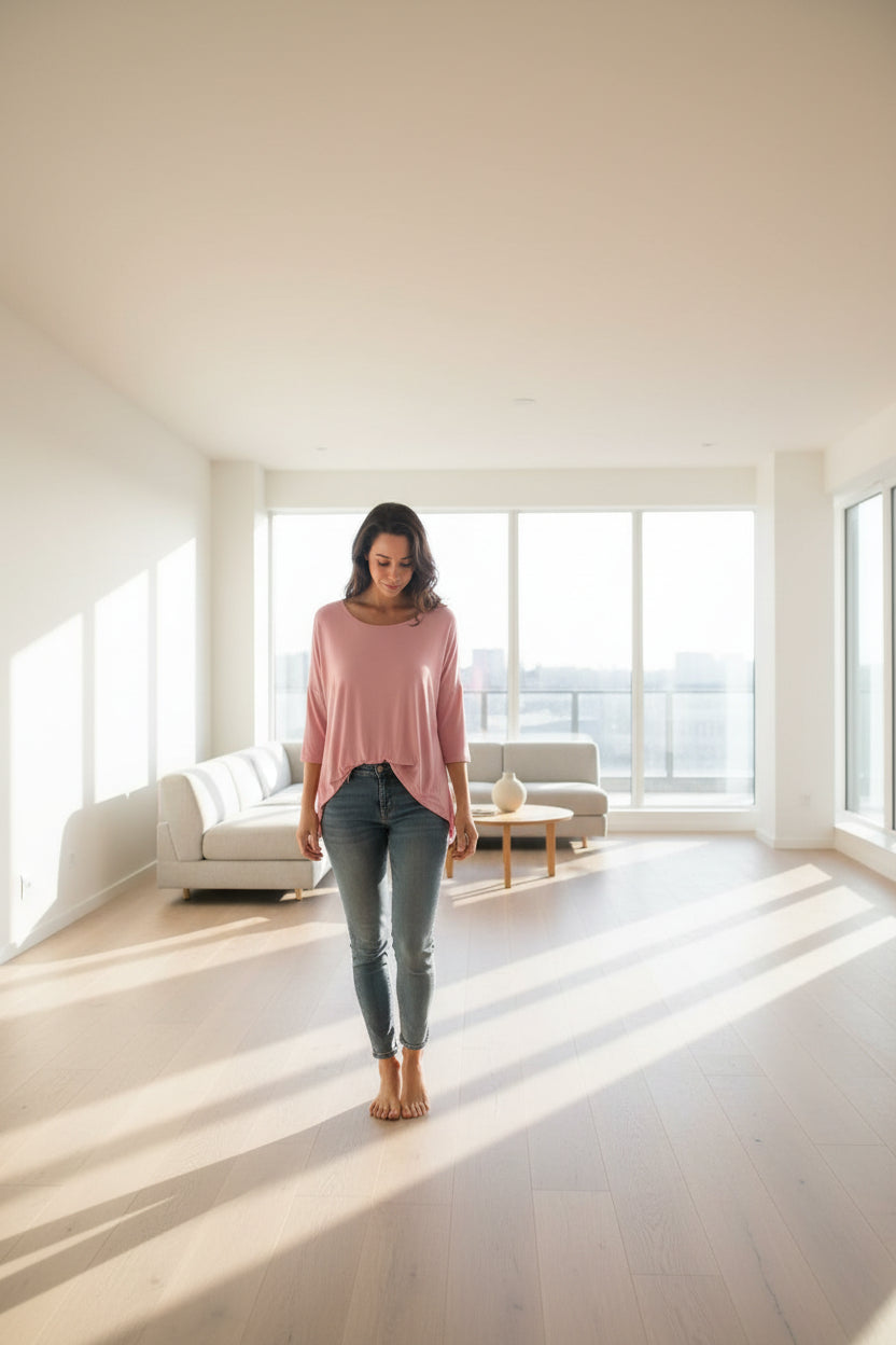 Soft Pink Stretch Top